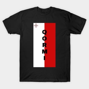 Qormi City in Malta Flag Vertical T-Shirt